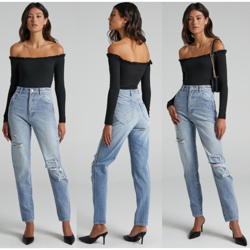 Rolla's Elle Super High Rise Relaxed Jeans Blue Size 27